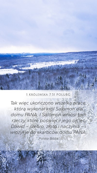 1 Królewska 7:51 POLUBG Bible Verse Image