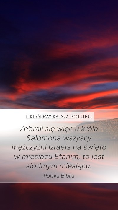 1 Królewska 8:2 POLUBG Bible Verse Image