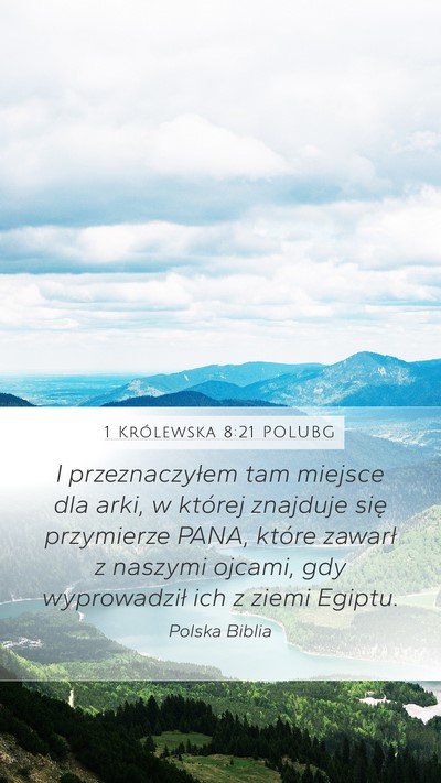 1 Królewska 8:21 POLUBG Bible Verse Image