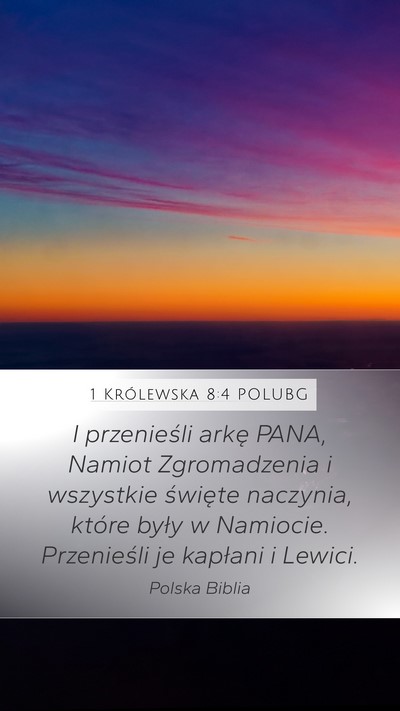 1 Królewska 8:4 POLUBG Bible Verse Image