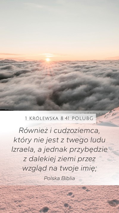 1 Królewska 8:41 POLUBG Bible Verse Image