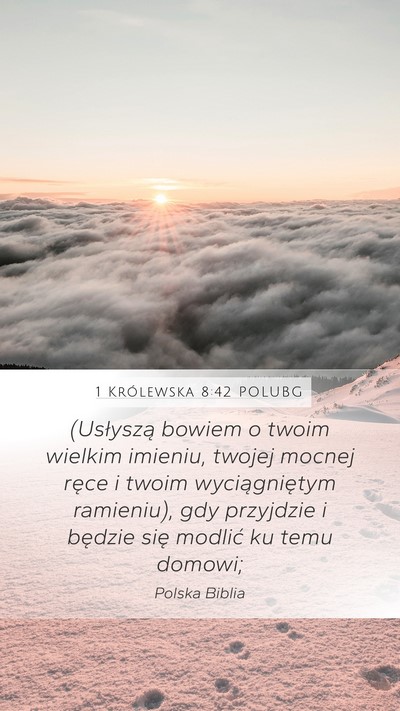 1 Królewska 8:42 POLUBG Bible Verse Image