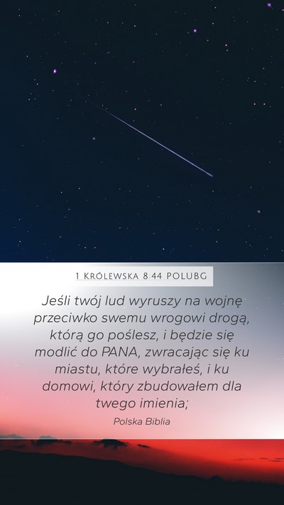 1 Królewska 8:44 POLUBG Bible Verse Image
