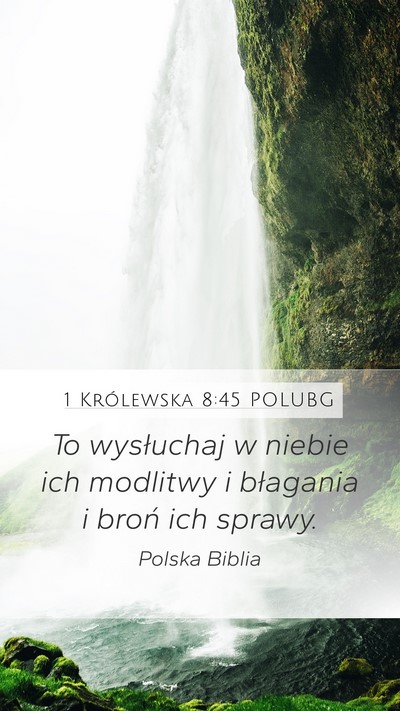 1 Królewska 8:45 POLUBG Bible Verse Image