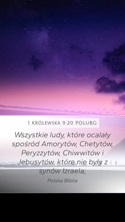 1 Królewska 9:20 POLUBG Bible Verse Image