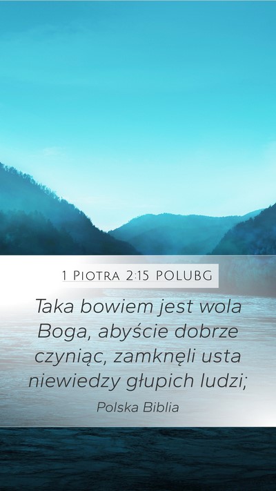 1 Piotra 2:15 POLUBG Bible Verse Image