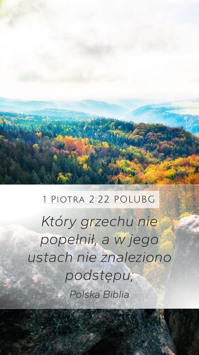 1 Piotra 2:22 POLUBG Bible Verse Image