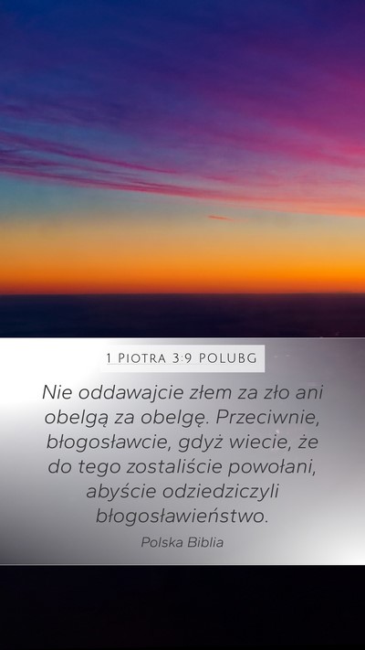 1 Piotra 3:9 POLUBG Bible Verse Image