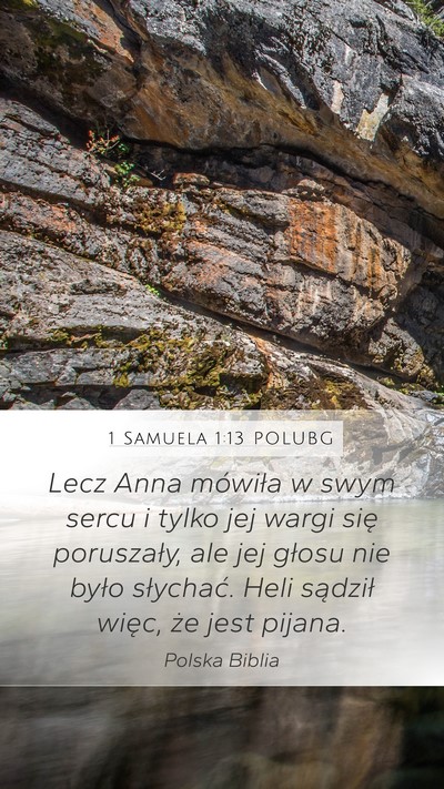 1 Samuela 1:13 POLUBG Bible Verse Image