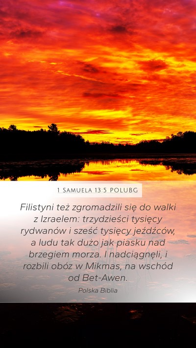 1 Samuela 13:5 POLUBG Bible Verse Image