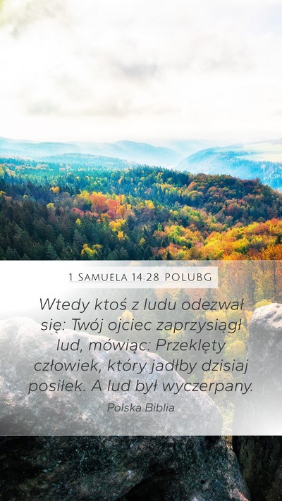 1 Samuela 14:28 POLUBG Bible Verse Image