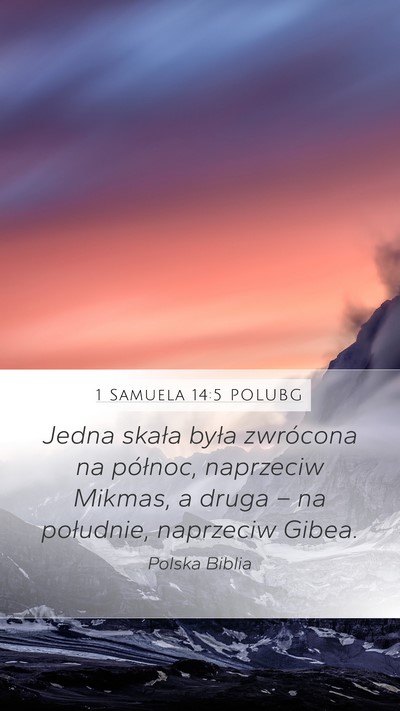 1 Samuela 14:5 POLUBG Bible Verse Image