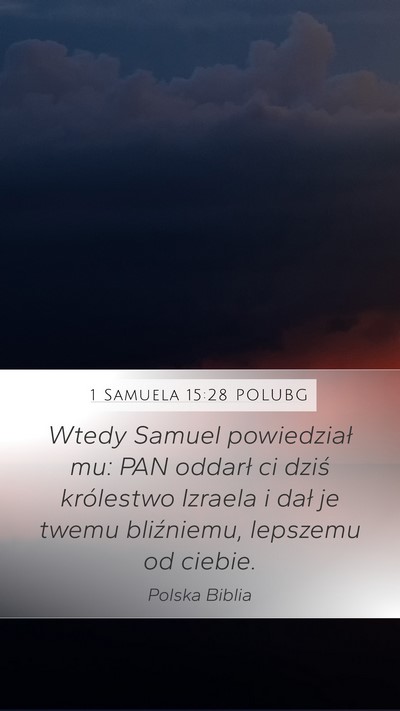 1 Samuela 15:28 POLUBG Bible Verse Image
