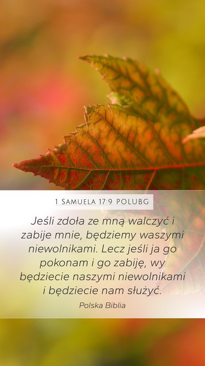1 Samuela 17:9 POLUBG Mobile Phone Wallpaper - Jeśli zdoła ze mną walczyć i zabije mnie, - Mobile Bible Verse Wallpaper