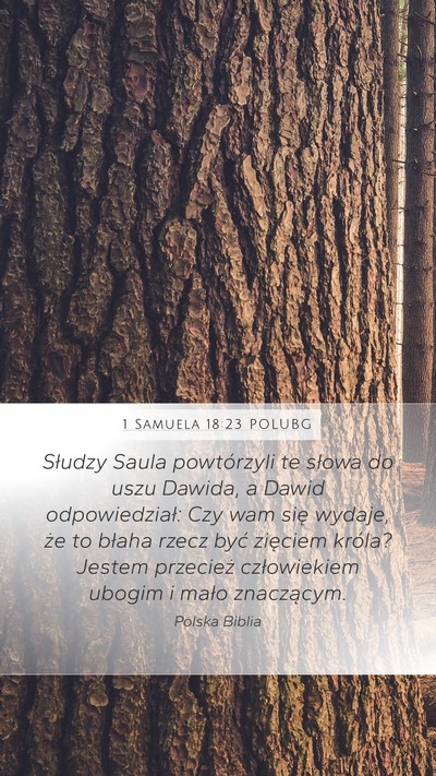 1 Samuela 18:23 POLUBG Bible Verse Image