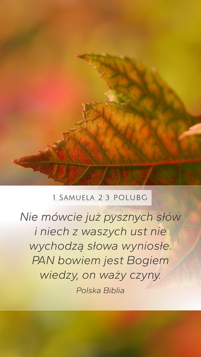 1 Samuela 2:3 POLUBG Bible Verse Image