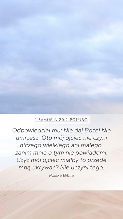 1 Samuela 20:2 POLUBG Bible Verse Image