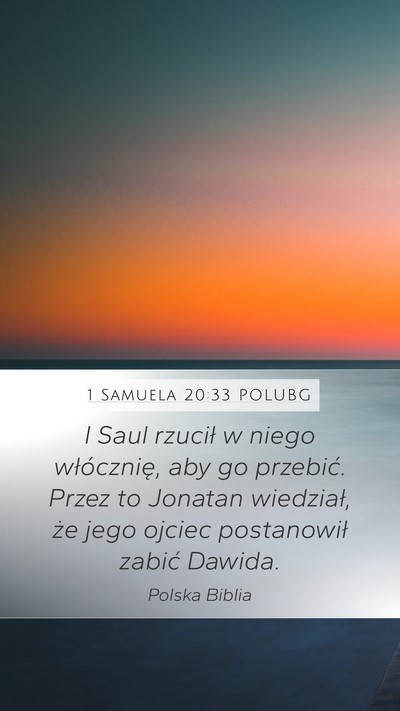 1 Samuela 20:33 POLUBG Bible Verse Image