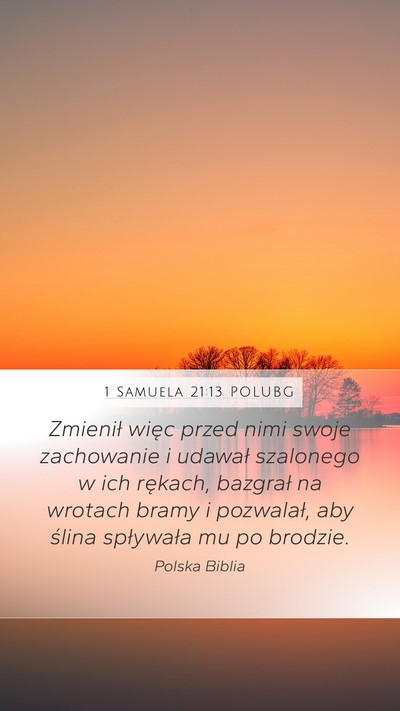 1 Samuela 21:13 POLUBG Bible Verse Image