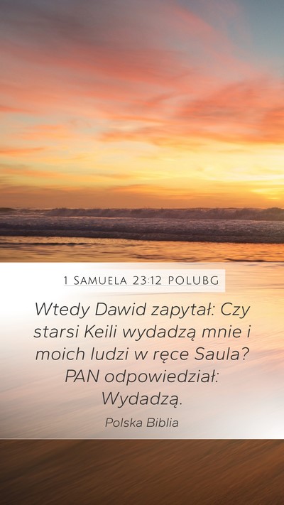 1 Samuela 23:12 POLUBG Bible Verse Image