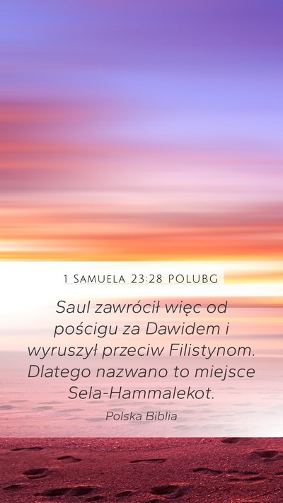 1 Samuela 23:28 POLUBG Mobile Phone Wallpaper - Saul zawrócił więc od pościgu za Dawidem i - Mobile Bible Verse Wallpaper