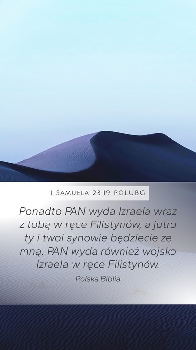 1 Samuela 28:19 POLUBG Bible Verse Image