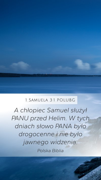 1 Samuela 3:1 POLUBG Bible Verse Image
