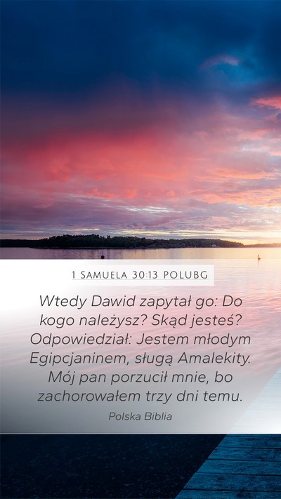 1 Samuela 30:13 POLUBG Bible Verse Image