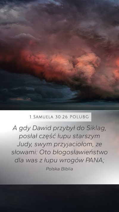 1 Samuela 30:26 POLUBG Bible Verse Image