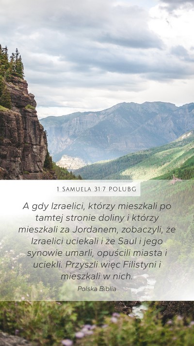 1 Samuela 31:7 POLUBG Bible Verse Image