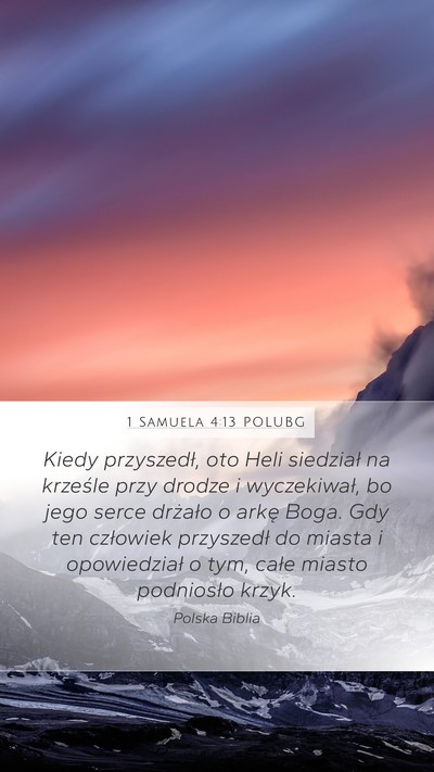 1 Samuela 4:13 POLUBG Bible Verse Image