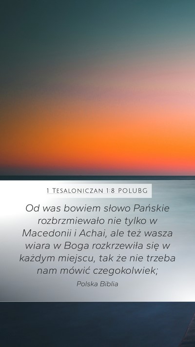 1 Tesaloniczan 1:8 POLUBG Bible Verse Image