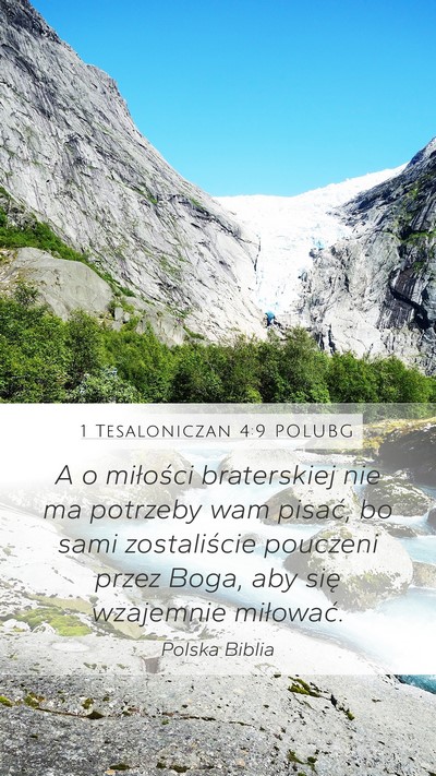 1 Tesaloniczan 4:9 POLUBG Bible Verse Image