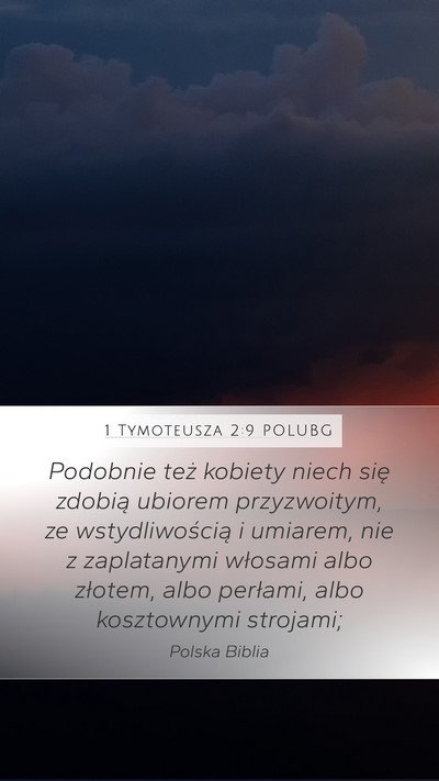 1 Tymoteusza 2:9 POLUBG Bible Verse Image