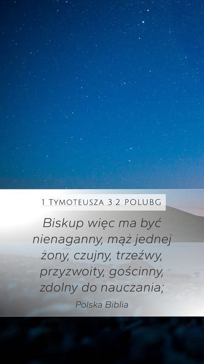 1 Tymoteusza 3:2 POLUBG Bible Verse Image