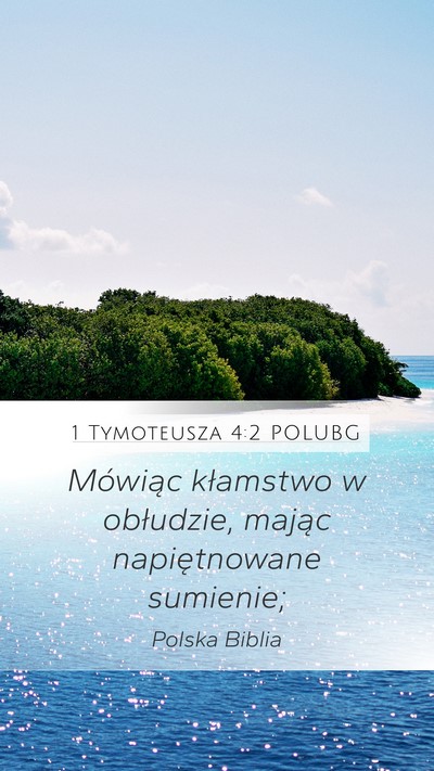 1 Tymoteusza 4:2 POLUBG Bible Verse Image