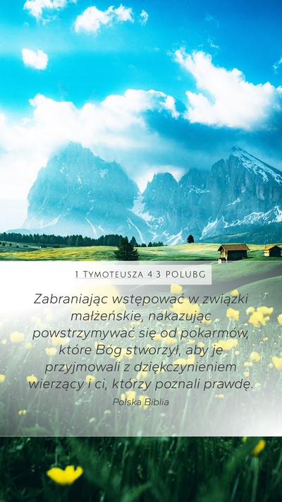 1 Tymoteusza 4:3 POLUBG Bible Verse Image