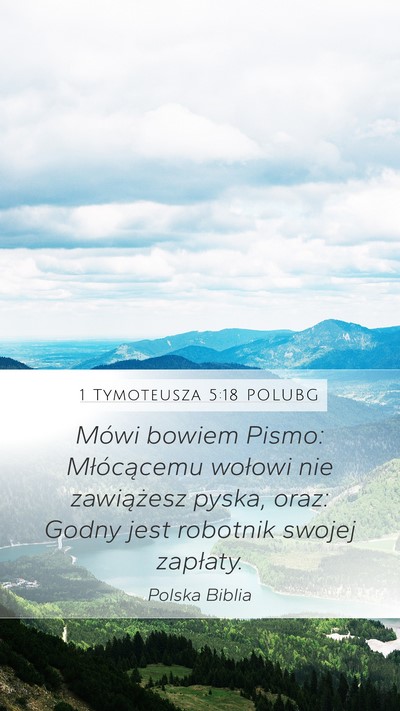 1 Tymoteusza 5:18 POLUBG Bible Verse Image