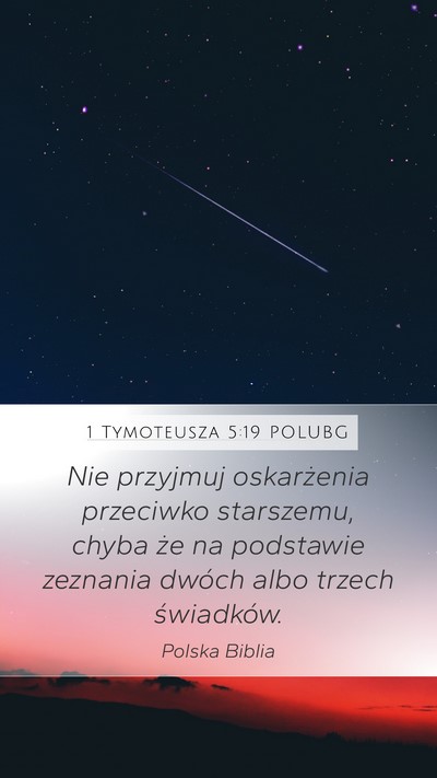 1 Tymoteusza 5:19 POLUBG Bible Verse Image