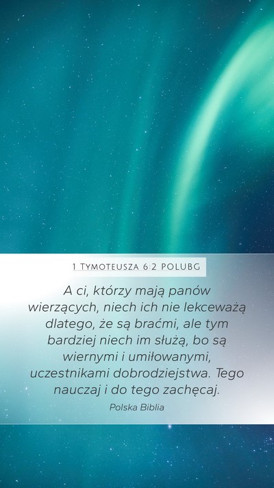 1 Tymoteusza 6:2 POLUBG Bible Verse Image
