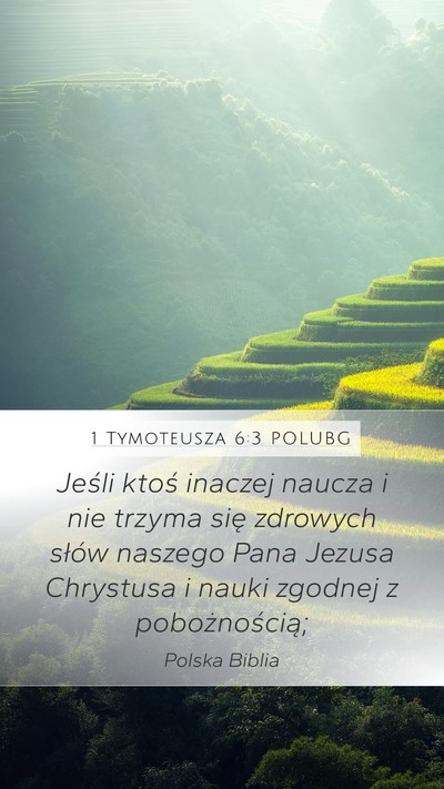 1 Tymoteusza 6:3 POLUBG Bible Verse Image