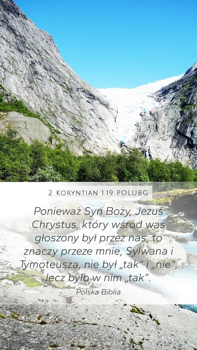 2 Koryntian 1:19 POLUBG Bible Verse Image