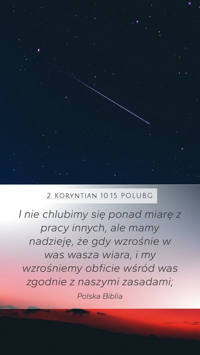 2 Koryntian 10:15 POLUBG Bible Verse Image