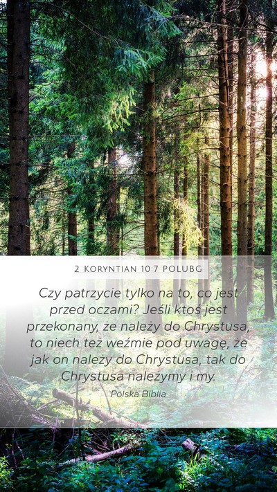 2 Koryntian 10:7 POLUBG Bible Verse Image
