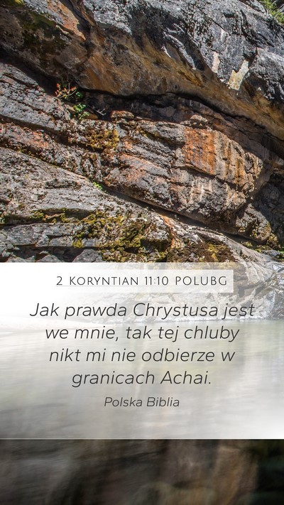 2 Koryntian 11:10 POLUBG Bible Verse Image