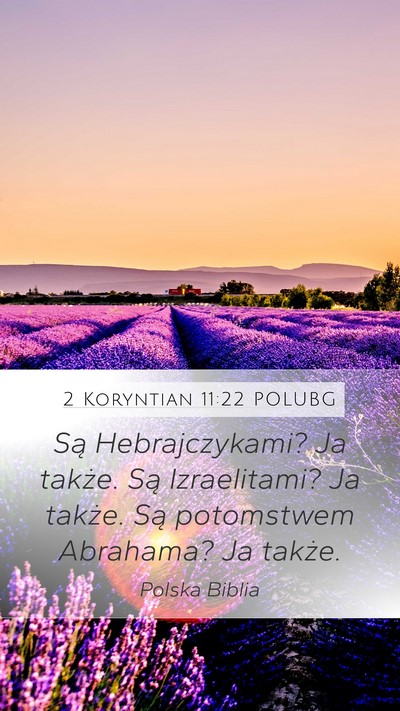 2 Koryntian 11:22 POLUBG Bible Verse Image