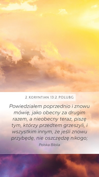 2 Koryntian 13:2 POLUBG Bible Verse Image