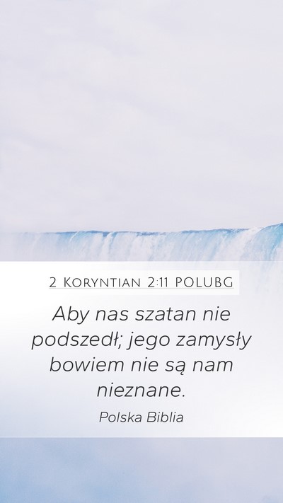 2 Koryntian 2:11 POLUBG Bible Verse Image