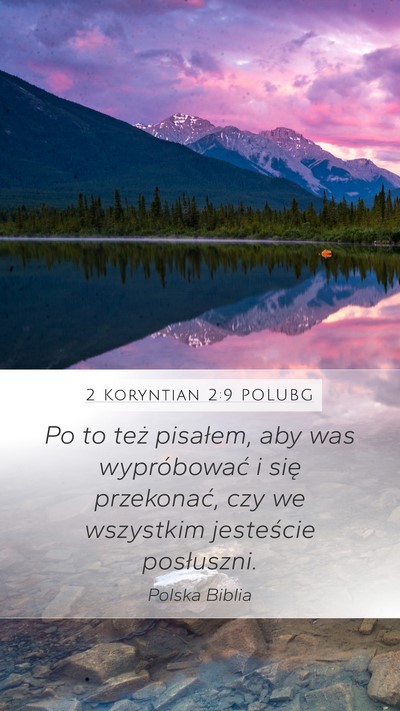 2 Koryntian 2:9 POLUBG Bible Verse Image