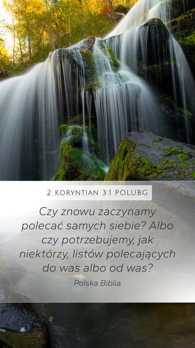 2 Koryntian 3:1 POLUBG Bible Verse Image